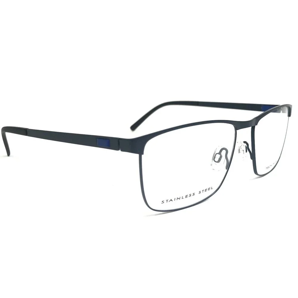 Tech Flex Eyeglasses Frames 30151S SP18 Navy Blue Square Full Rim 55-16-145